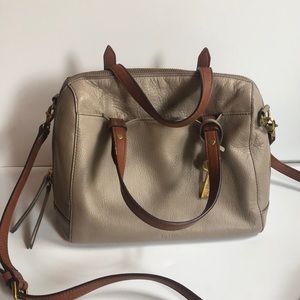 Fossil Rachel Satchel in Taupe with matching Wallet